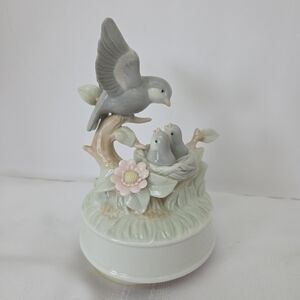 Gray and Pink Bird Figurine